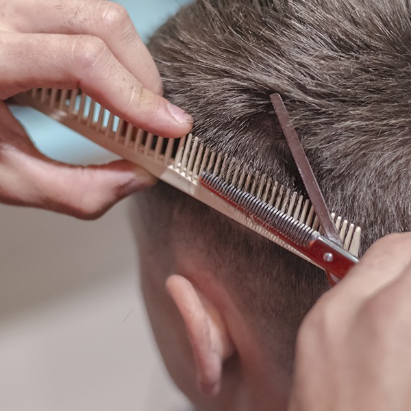 Man getting a haitcut